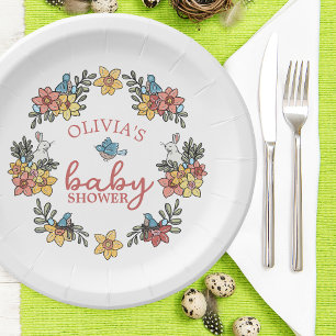 Springtime Osterkranz Kinderdusche Pappteller