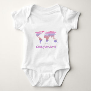 SPringtime Pastel WORLD MAP Baby Strampler