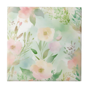 Springtime Pastell Watercolor Fliese