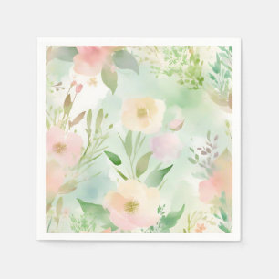Springtime Pastell Watercolor Serviette