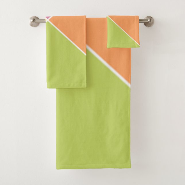 Springtime Sherbet-Raute Badhandtuch Set (Insitu)