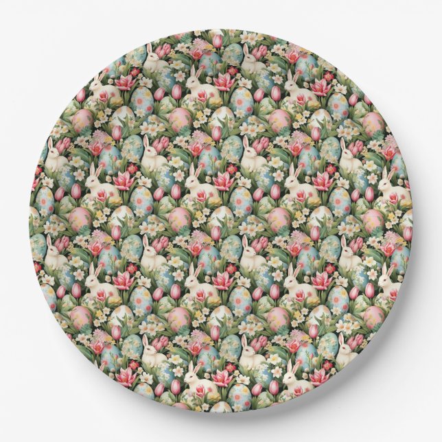 Springtime Soiree Ostermuster Pappteller (Vorderseite)