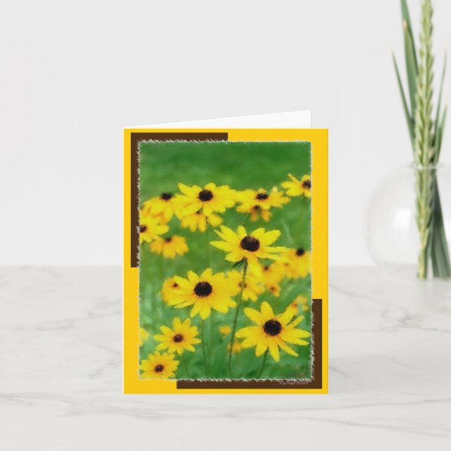 Springtime Susies Notecard Karte (Vorderseite)
