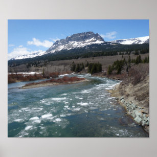 Springtime Thaw im Glacier Nationalpark Montana Poster