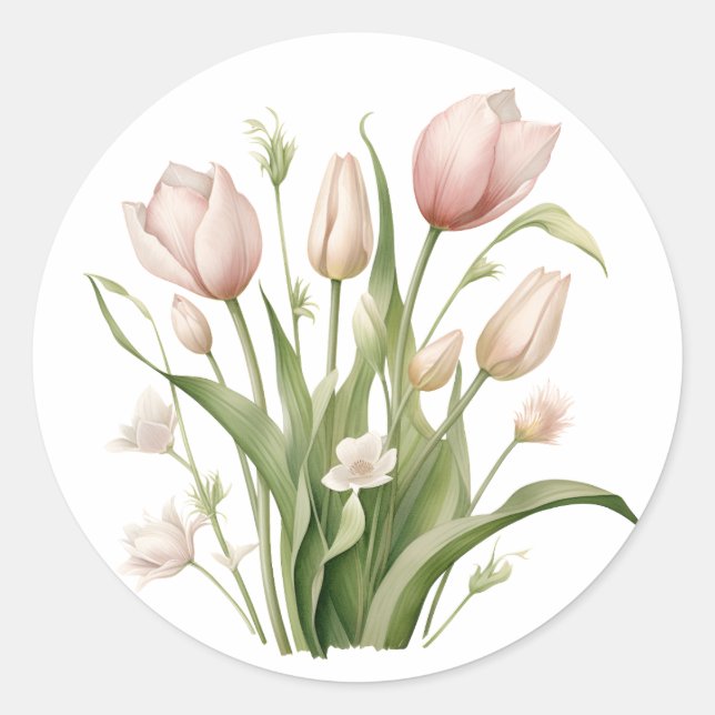 Springtime Tulips Stickers (Vorderseite)