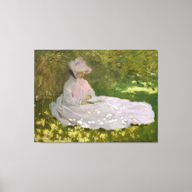 Springtime von Claude Monet Leinwanddruck (Vorderseite)