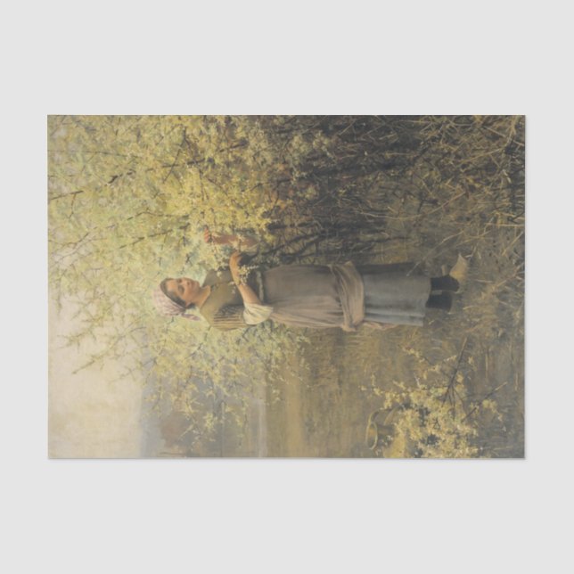 Springtime von Daniel Ridgway Knight Seidenpapier (Vorderseite)
