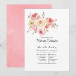 Springtime Watercolor Blütendusche Einladung