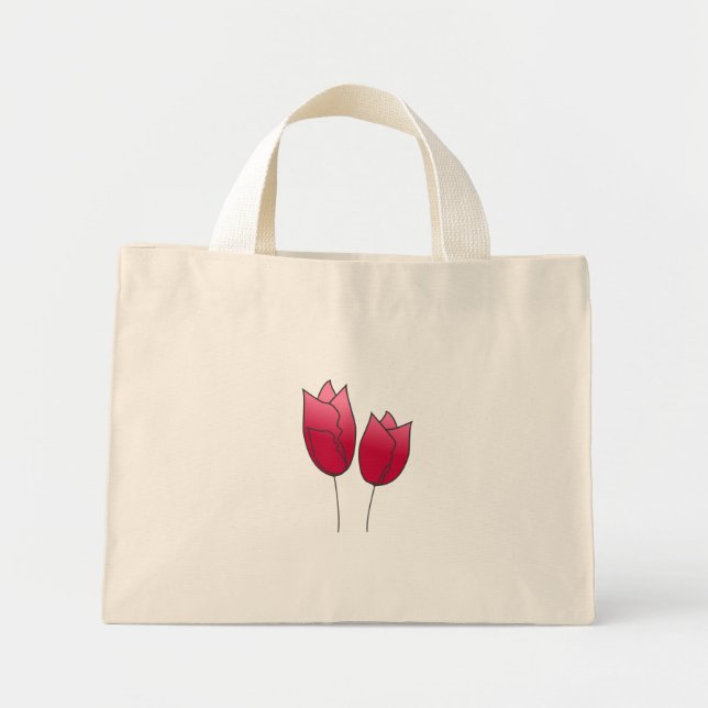 Springtulips Mini Stoffbeutel (Vorne)