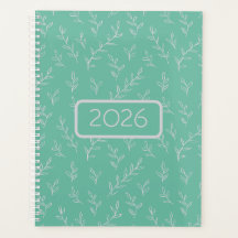 Springy: Hand-Sketched Leaves on Mint Green