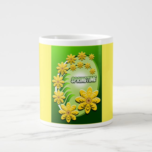 SPRINGZEIT Jumbo-Tasse (Vorderseite)