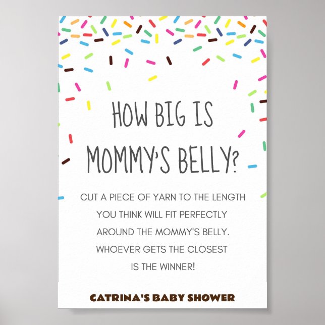 Sprinkle Baby Dusche Party Zeichen Poster (Vorne)