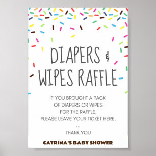 Sprinkle Baby Dusche Party Zeichen Poster