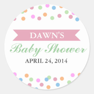 Sprinkle Baby Showaufkleber Runder Aufkleber