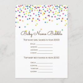 Sprinkle Baby Showgame mit Antwort auf die 12x18 Einladung