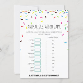 Sprinkle Babydusche - bestellbarer Name, 12x18 Einladung