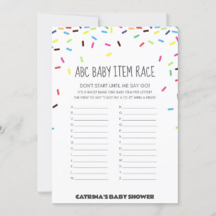 Sprinkle Babydusche - bestellbarer Name, 12x18 Einladung