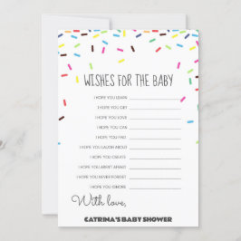 Sprinkle Babydusche - bestellbarer Name, 12x18 Einladung