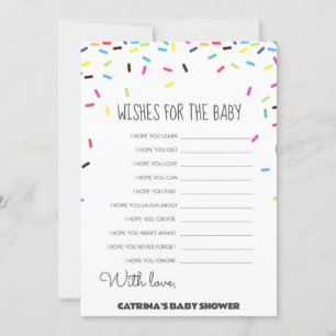 Sprinkle Babydusche - bestellbarer Name, 12x18 Einladung