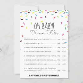 Sprinkle Babydusche - bestellbarer Name, 12x18 Einladung