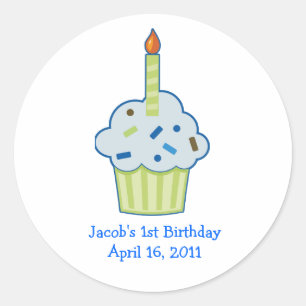 Sprinkle Cupcake 1er Anniversaire Stickers Favoris