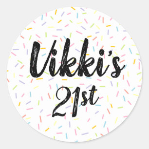 Sprinkle Design Klassischer Rundaufkleber Runder Aufkleber