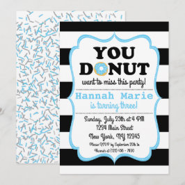 Sprinkle Donut Party Einladung zum Geburtstag