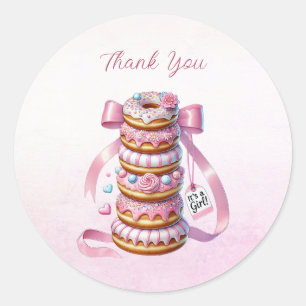 Sprinkle Donuts Rosa Schleife Sticker