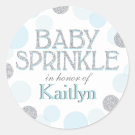 Sprinkle Dots Babydusche Runder Aufkleber