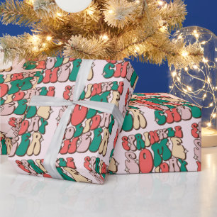 Sprinkle etwas Urlaub Cheer Funny Retro Weihnachte Geschenkpapier
