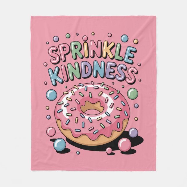 Sprinkle Kindness | Donut Fleecedecke (Vorderseite)