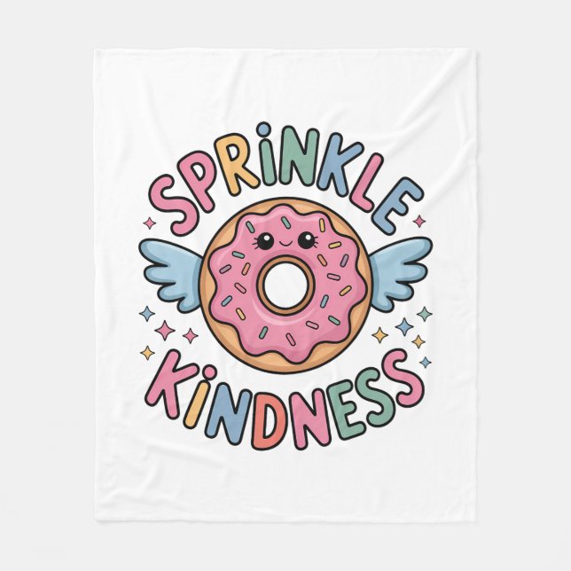 Sprinkle Kindness | Donut Fleecedecke (Vorderseite)