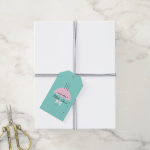 Sprinkle Liebe Aquamarin Blau & Rosa Duschkabine P Geschenkanhänger