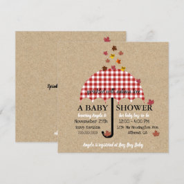 Sprinkle mit Herbst-Liebe Rustikales Baby-Dusche P Einladung