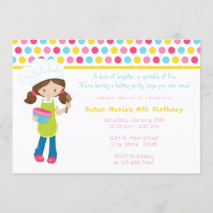 Sprinkle of Fun Baking Girls Einladung zum Geburts