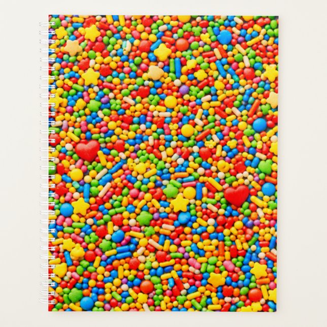 Sprinkle Planner Cover | Bright Rainbow Candy (Devant)
