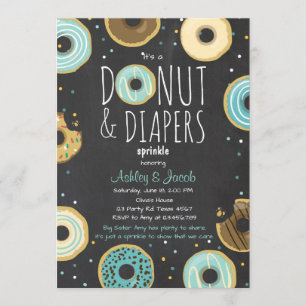 Sprinkle und Sprinkle laden Boy Coed Dusche ein Einladung