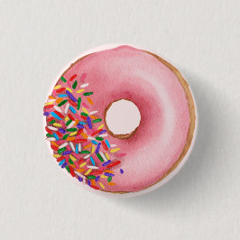 Sprinkled Donut Geburtstagsparty Baby Duwer Favori Button