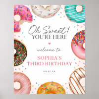 Sprinkled Donut Sweet Birthday Willkommenszeichen