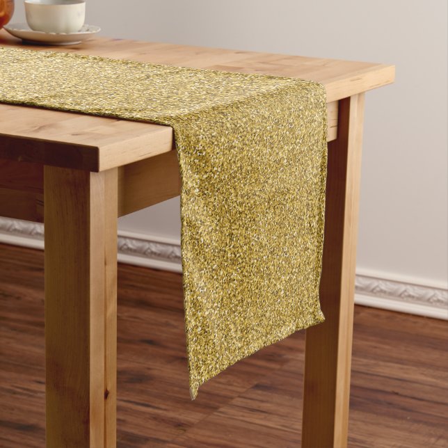 Sprinkled Gold Glitzer. Großer Tischläufer (Beispiel)