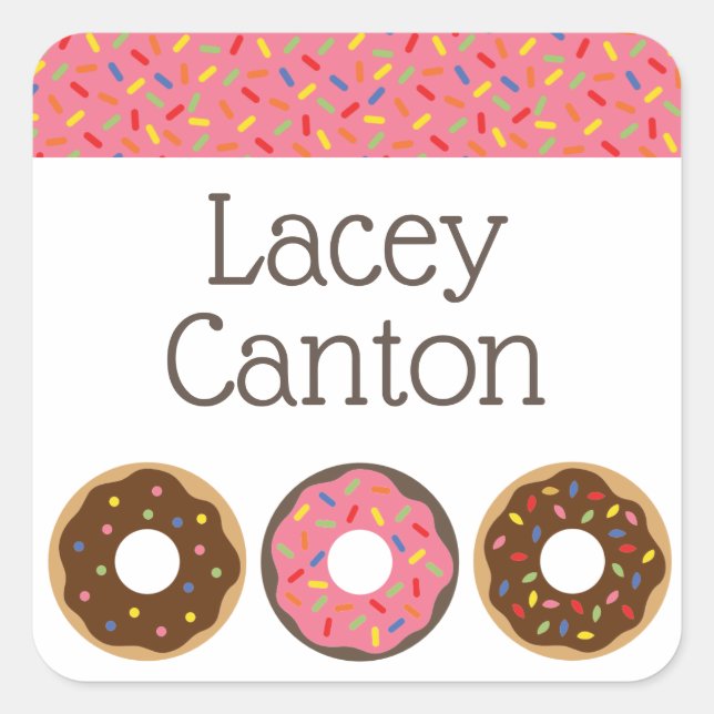 Sprinklen Donuts Custom Personalisiert Stickers (Vorderseite)