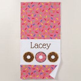 Sprinklen Donuts Personalisiertes Badetuch