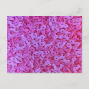 Sprinklen für die Brustkrebserkrankung in Rosa Rib Postkarte
