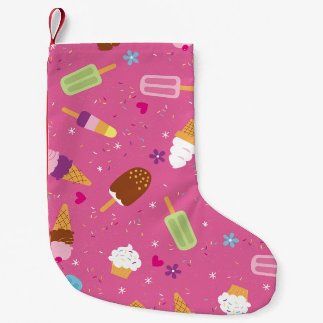 Sprinklen, Kuchen, Eis und Popsikel scat Kleiner Weihnachtsstrumpf (Vorderseite)