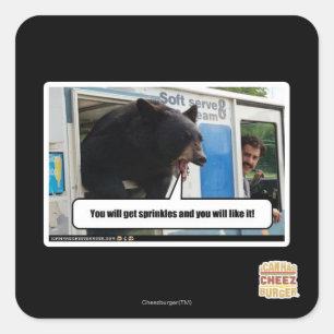 Sprinklen Quadratischer Aufkleber