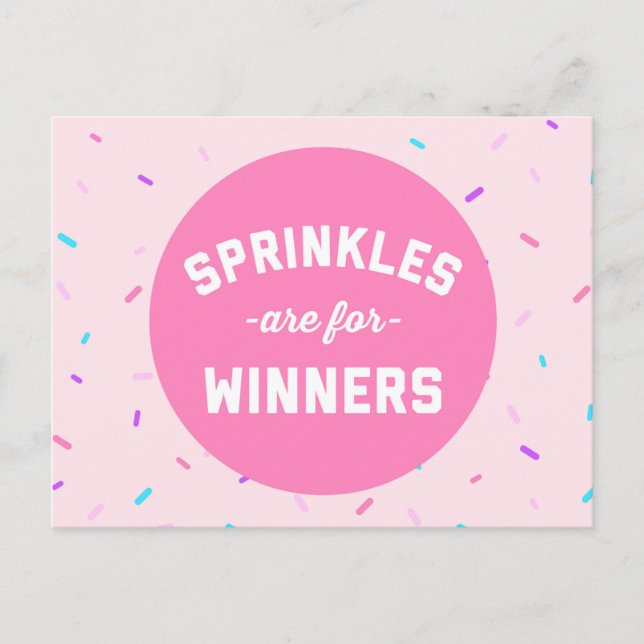 Sprinklen sind für Gewinner lustige Zitate Postkarte (Vorderseite)