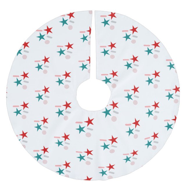 Sprinklen und Sterne Amerikanische Unabhängigkeits Polyester Weihnachtsbaumdecke (Vorderseite)