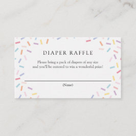 Sprinkler Diaper Raffle Umschließkarte Begleitkarte