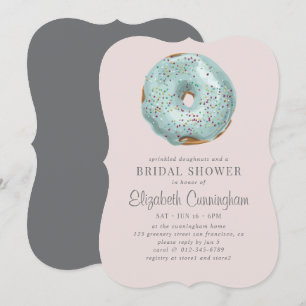Sprinkler Doughnut und ein Brautparty Einladung