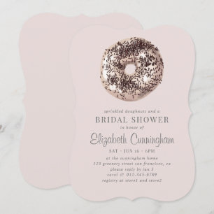 Sprinkler Doughnut und ein Brautparty Einladung